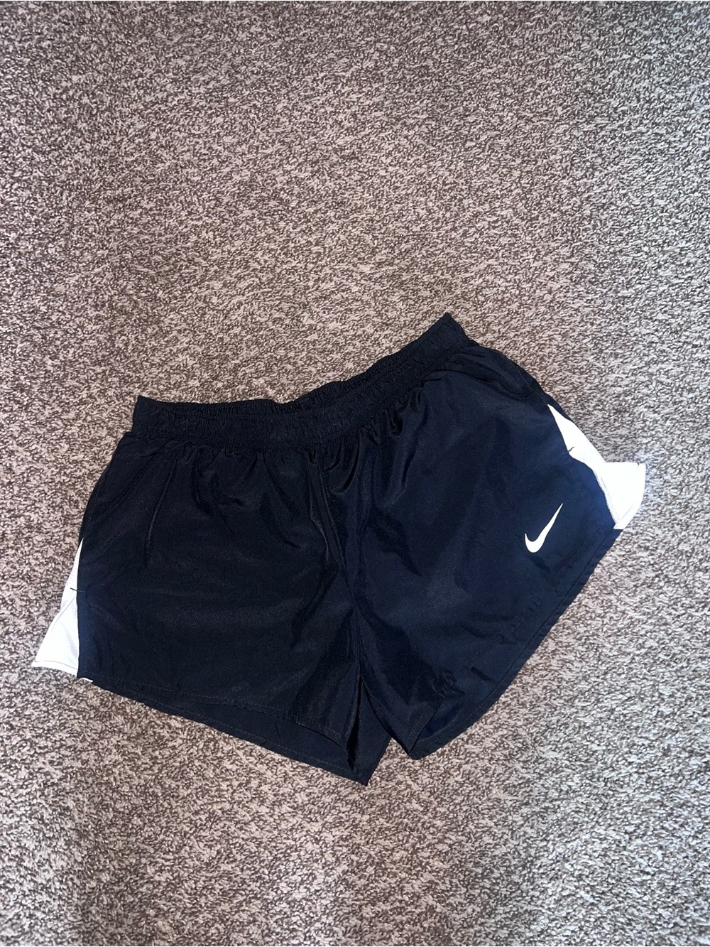 Nike Black Shorts with White running